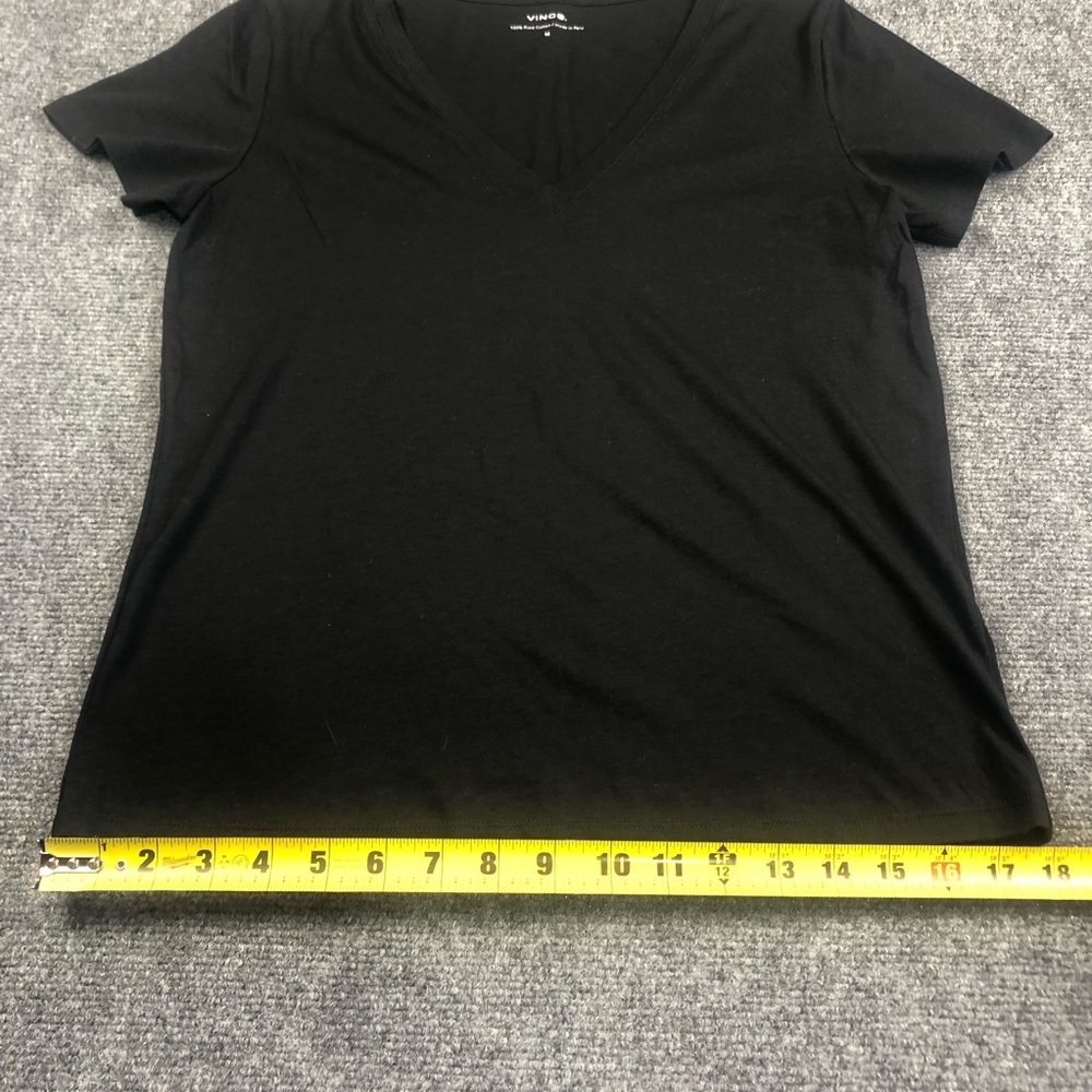 Vince Women's Essential Pima Cotton V-Neck Tee - Picture 2 of 9